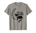 Easily Distracted Cats Books Lover T-Shirt - Fun Novelty Design Men Women - T-Shirt, Sweatshirt, Hoodie