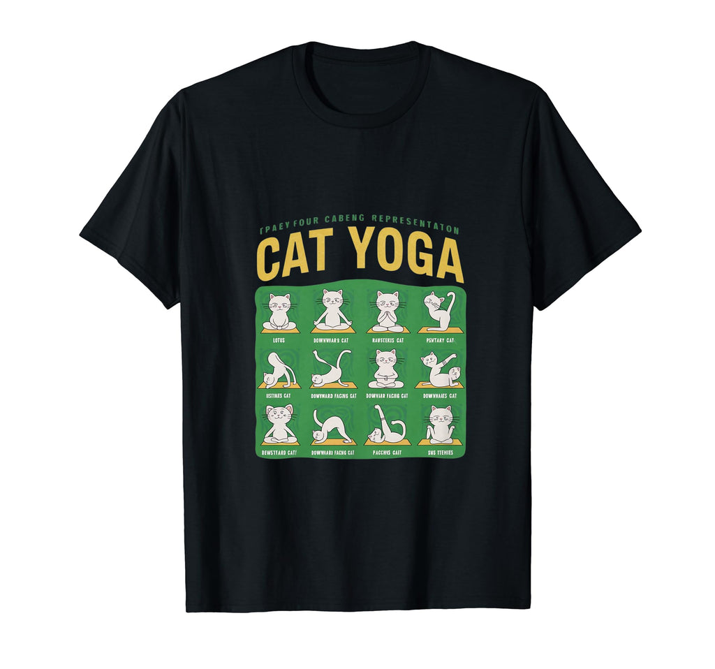 Cat Yoga Poses Cats Practicing T-Shirt - Minimalist Print Unisex - T-Shirt, Sweatshirt, Hoodie