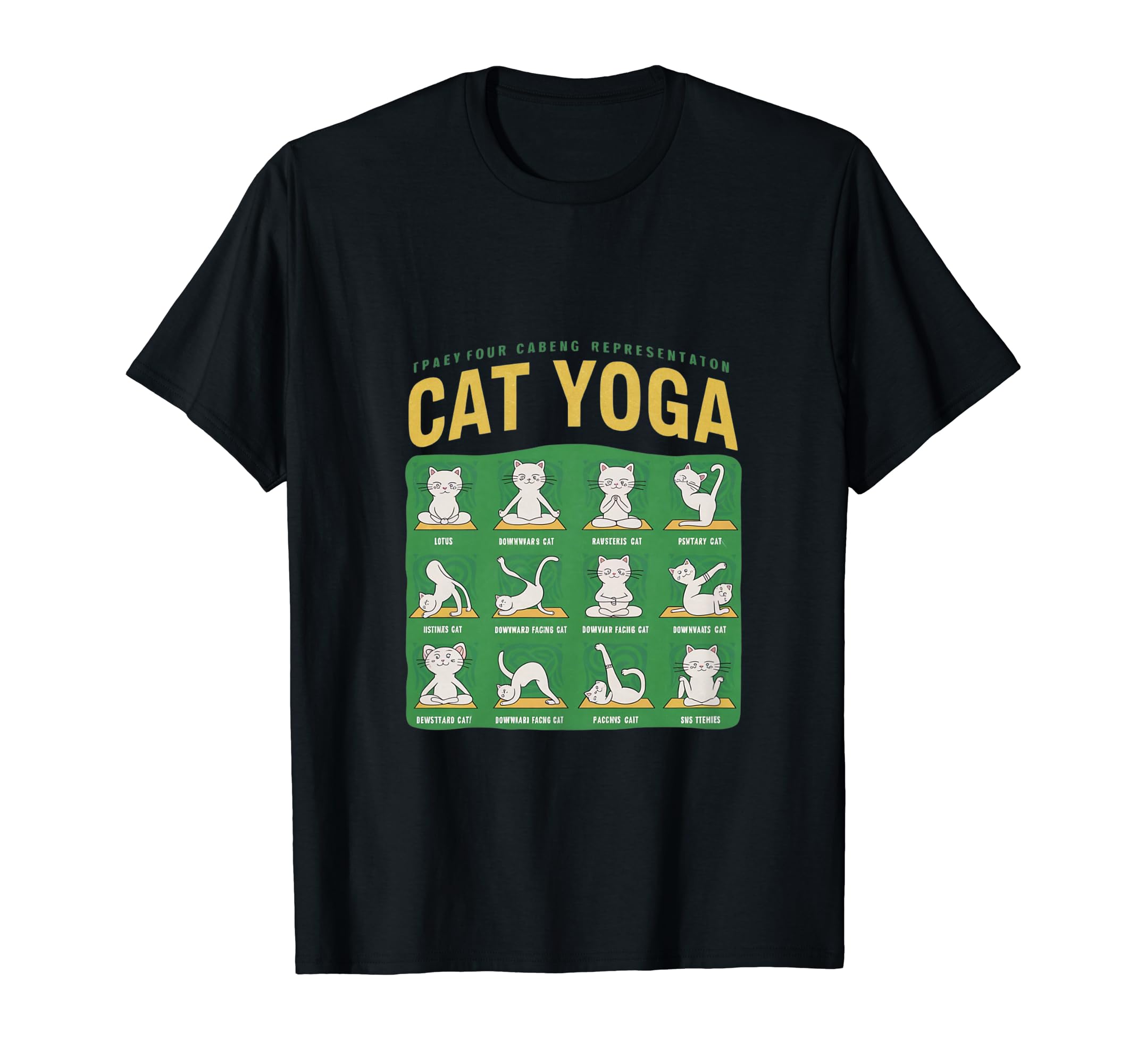 Cat Yoga Poses Cats Practicing T-Shirt - Minimalist Print Unisex - T-Shirt, Sweatshirt, Hoodie