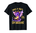 Just Who Loves Dragons Books Bookworm T-Shirt - Minimalist Print Men Women - T-Shirt, Sweatshirt, Hoodie