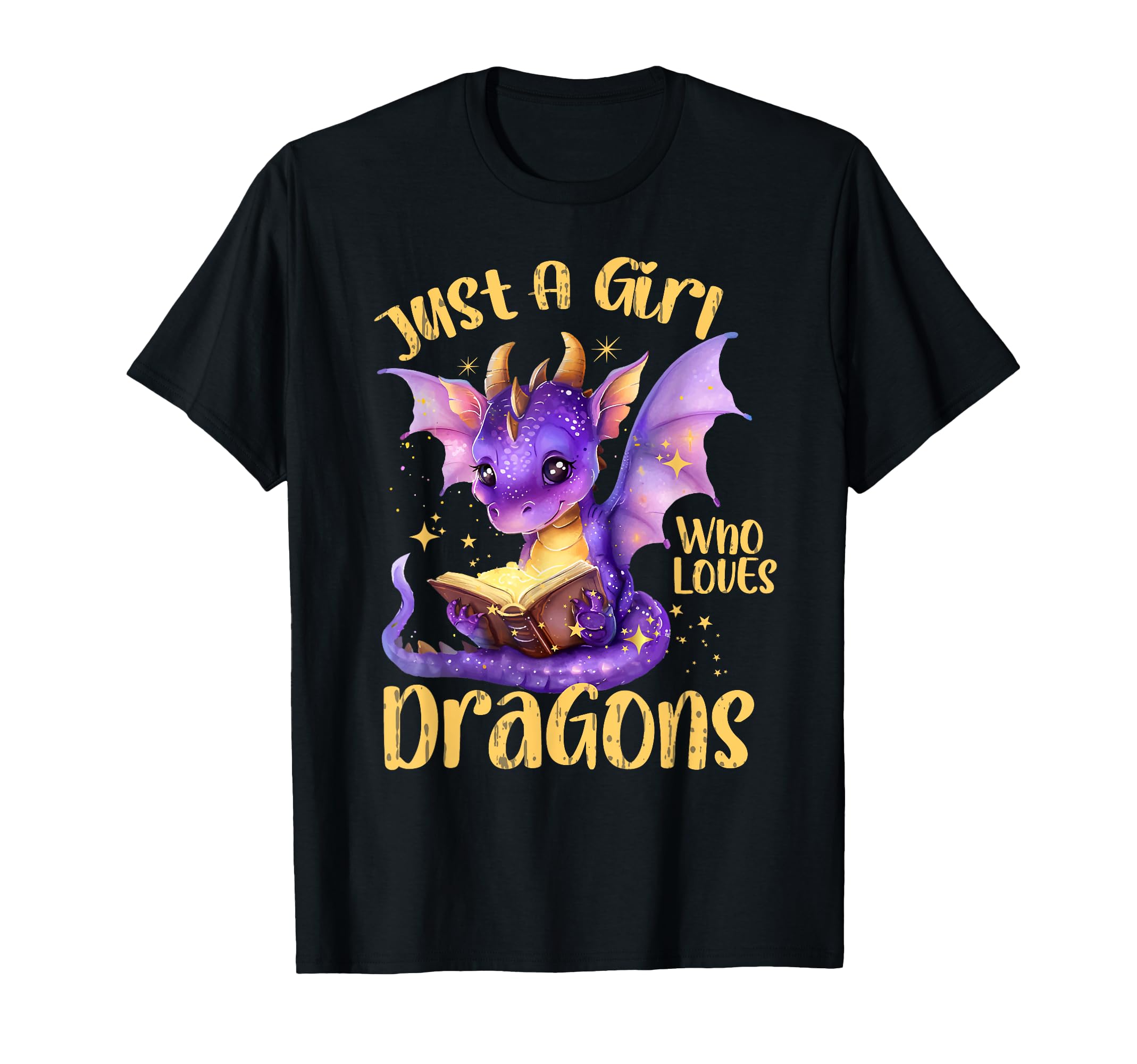 Just Who Loves Dragons Books Bookworm T-Shirt - Minimalist Print Men Women - T-Shirt, Sweatshirt, Hoodie