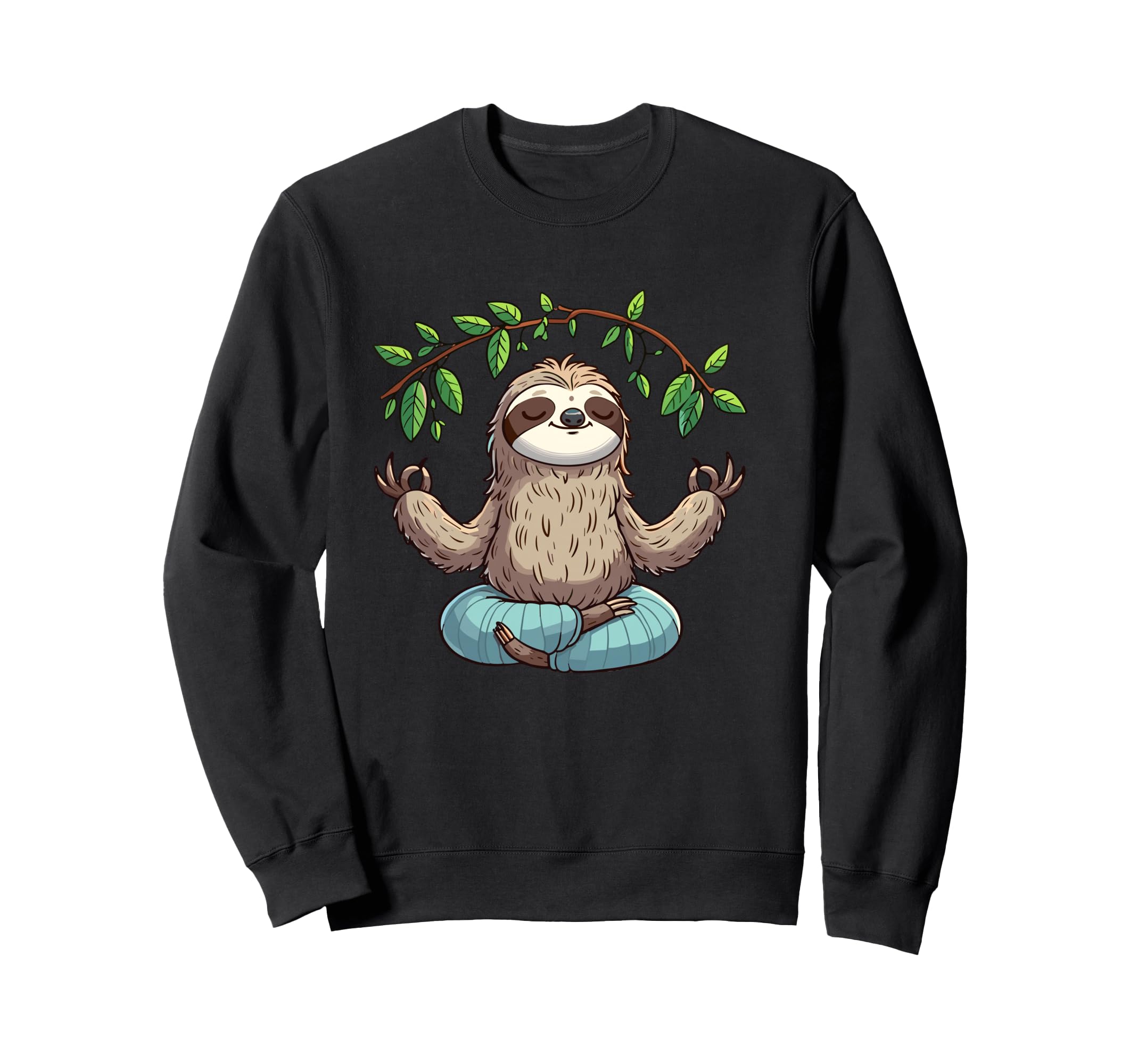 Meditation Sloth Yoga Pose Sweatshirt - Casual Everyday Wear Unisex - T-Shirt, Sweatshirt, Hoodie