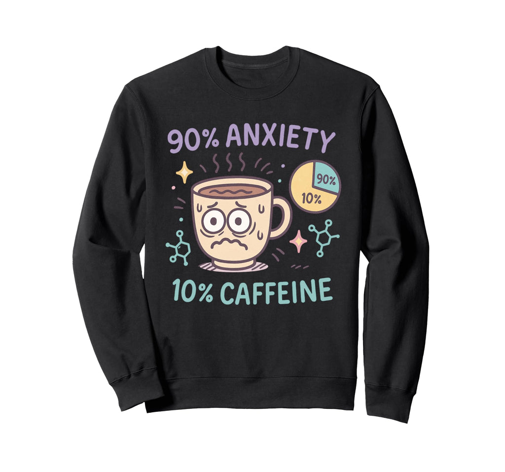 Funny Coffee Cup Meme Caffeine Sweatshirt - Streetwear Style for Adults - T-Shirt, Sweatshirt, Hoodie