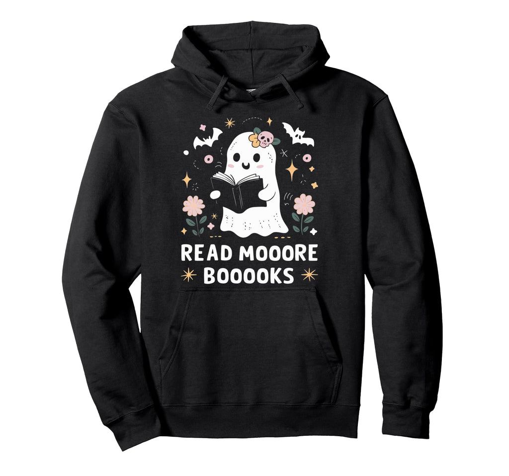 Ghost Reading Books Boooks Halloween Hoodie - Streetwear Style Unisex - T-Shirt, Sweatshirt, Hoodie