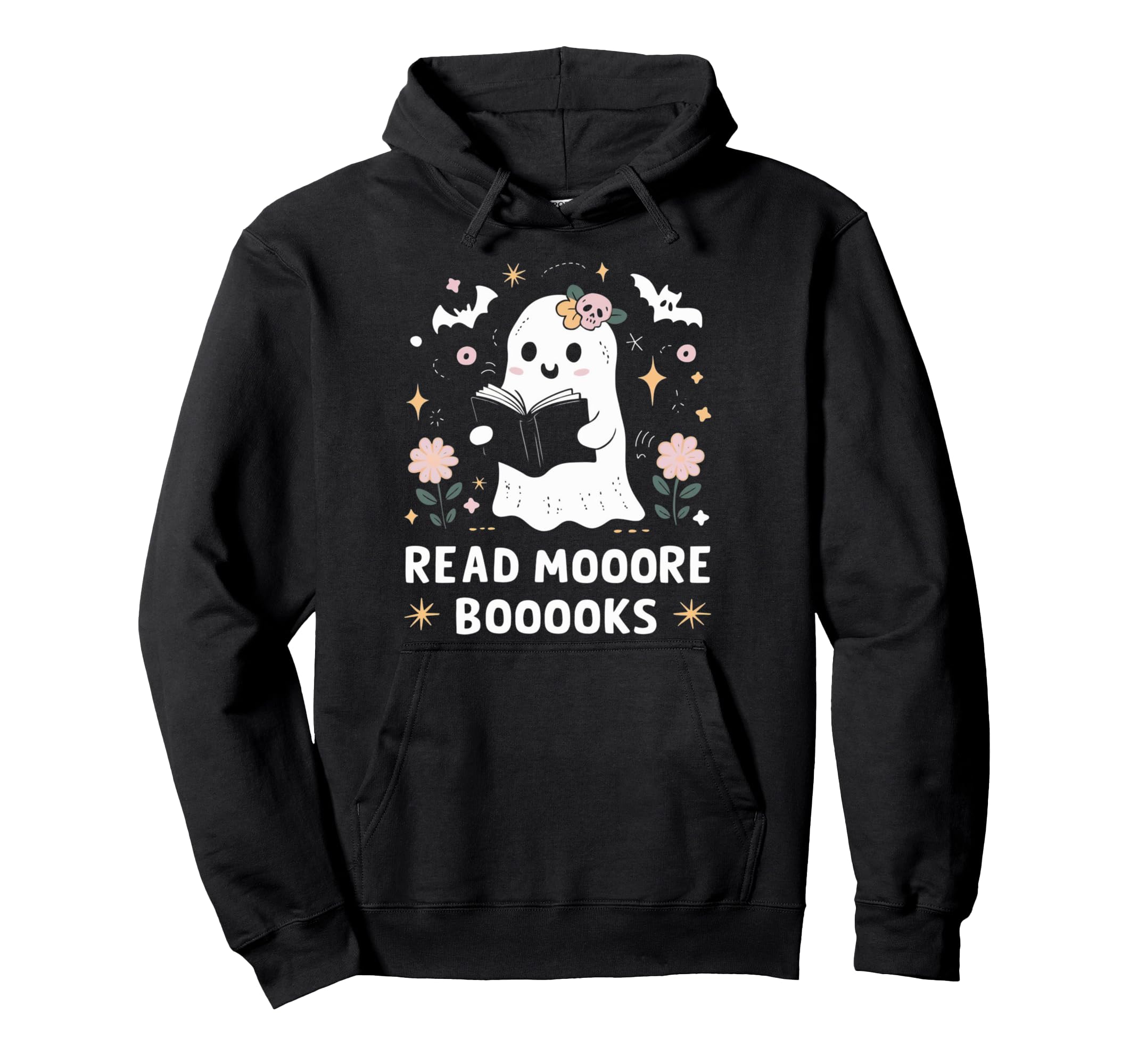 Ghost Reading Books Boooks Halloween Hoodie - Streetwear Style Unisex - T-Shirt, Sweatshirt, Hoodie