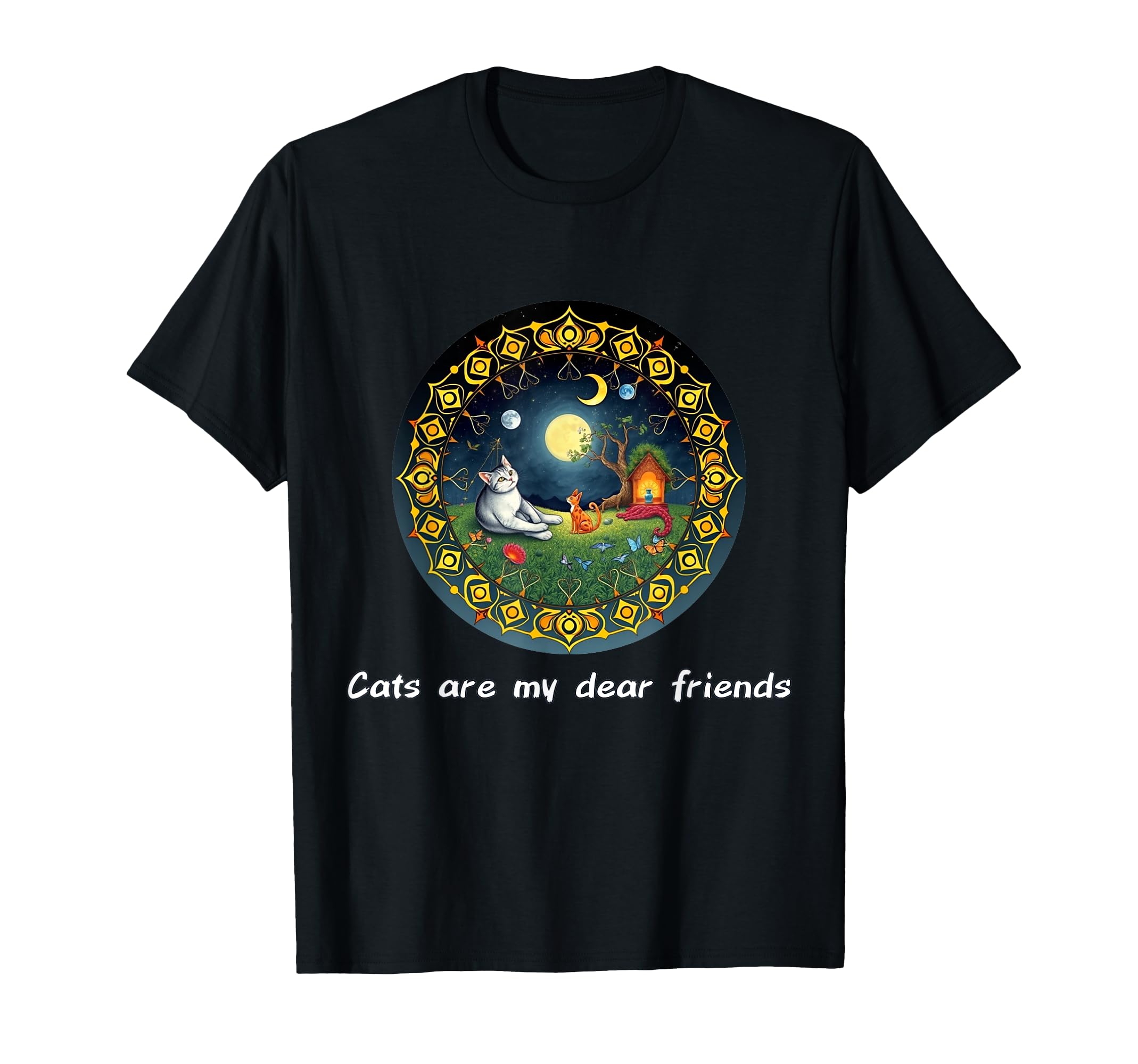 Cats Are My Best Friends Sacred Animals T-Shirt - Trendy Graphic Unisex - T-Shirt, Sweatshirt, Hoodie