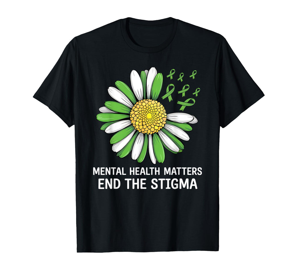End Stigma Mental Health Matters T-Shirt - Aesthetic Graphic Men Women - T-Shirt, Sweatshirt, Hoodie