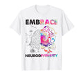 Embrace Neurodiversity Brain Embrace T-Shirt - Novelty Apparel for Adults - T-Shirt, Sweatshirt, Hoodie
