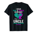 I Wear Teal And Purple Memory My T-Shirt - Novelty Apparel for Adults - T-Shirt, Sweatshirt, Hoodie