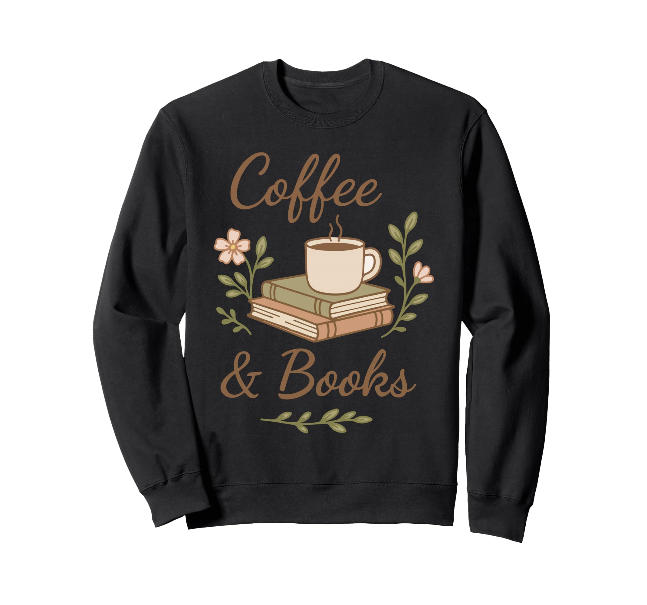 Coffee And Book Vibes Cozy Reading Sweatshirt - Custom Art Print Unisex - T-Shirt, Sweatshirt, Hoodie