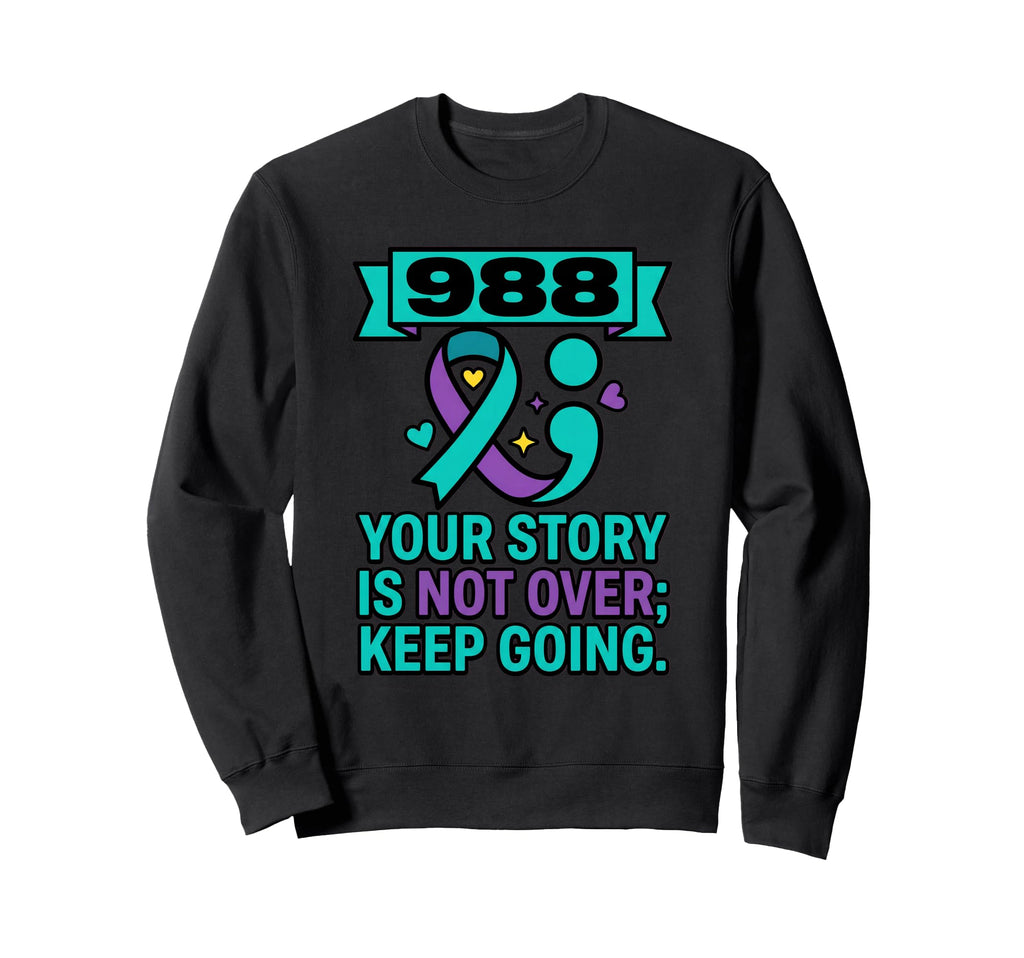 988 Suicide Prevention Your Story Sweatshirt - Fun Novelty Design Unisex - T-Shirt, Sweatshirt, Hoodie