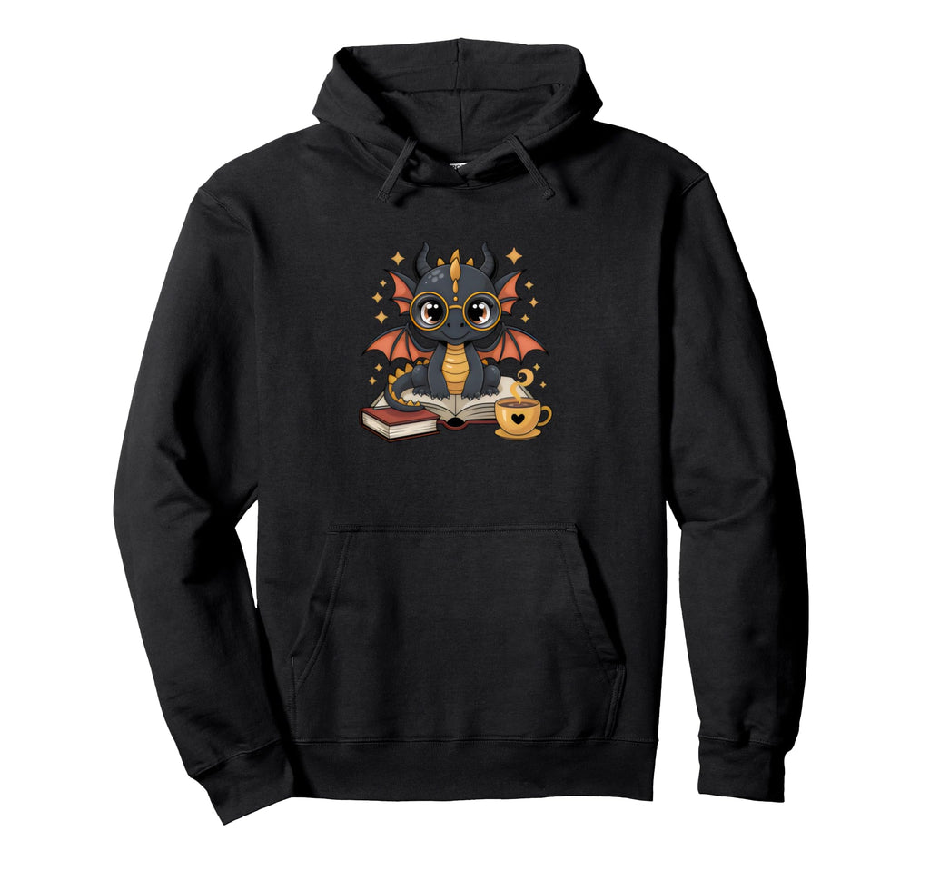 Dragon Books Flower Bookworm Book Lover Hoodie - Unique Graphic for Adults - T-Shirt, Sweatshirt, Hoodie