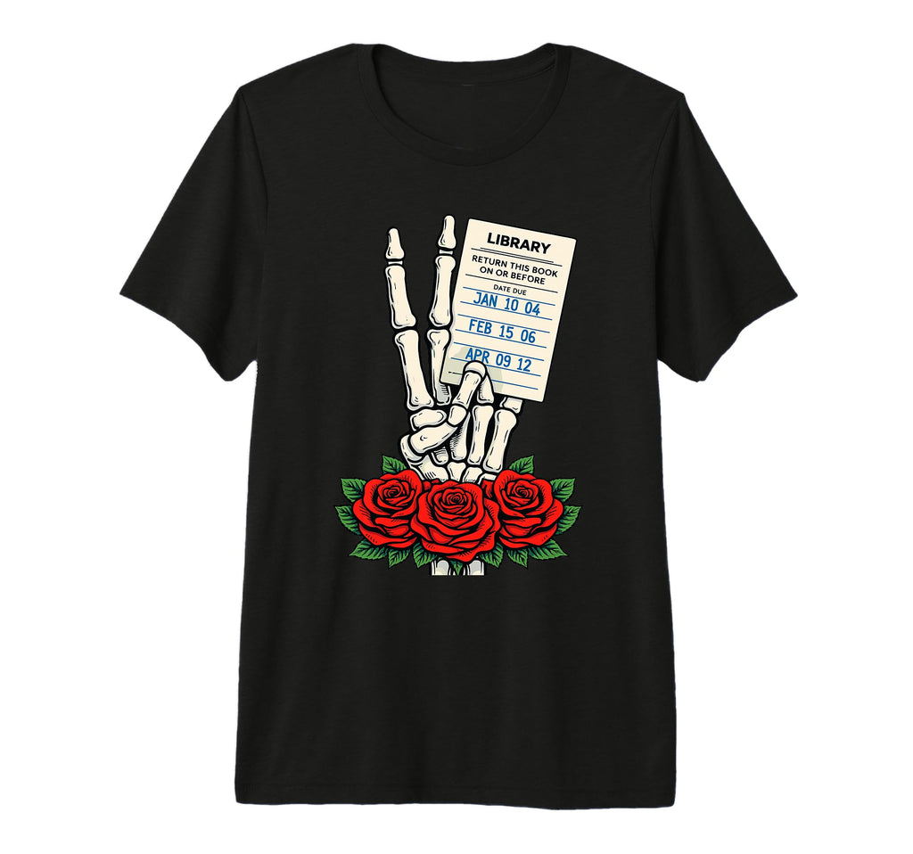 Support Your Local Library Goth Tri T-Shirt - Aesthetic Graphic Men Women - T-Shirt, Sweatshirt, Hoodie