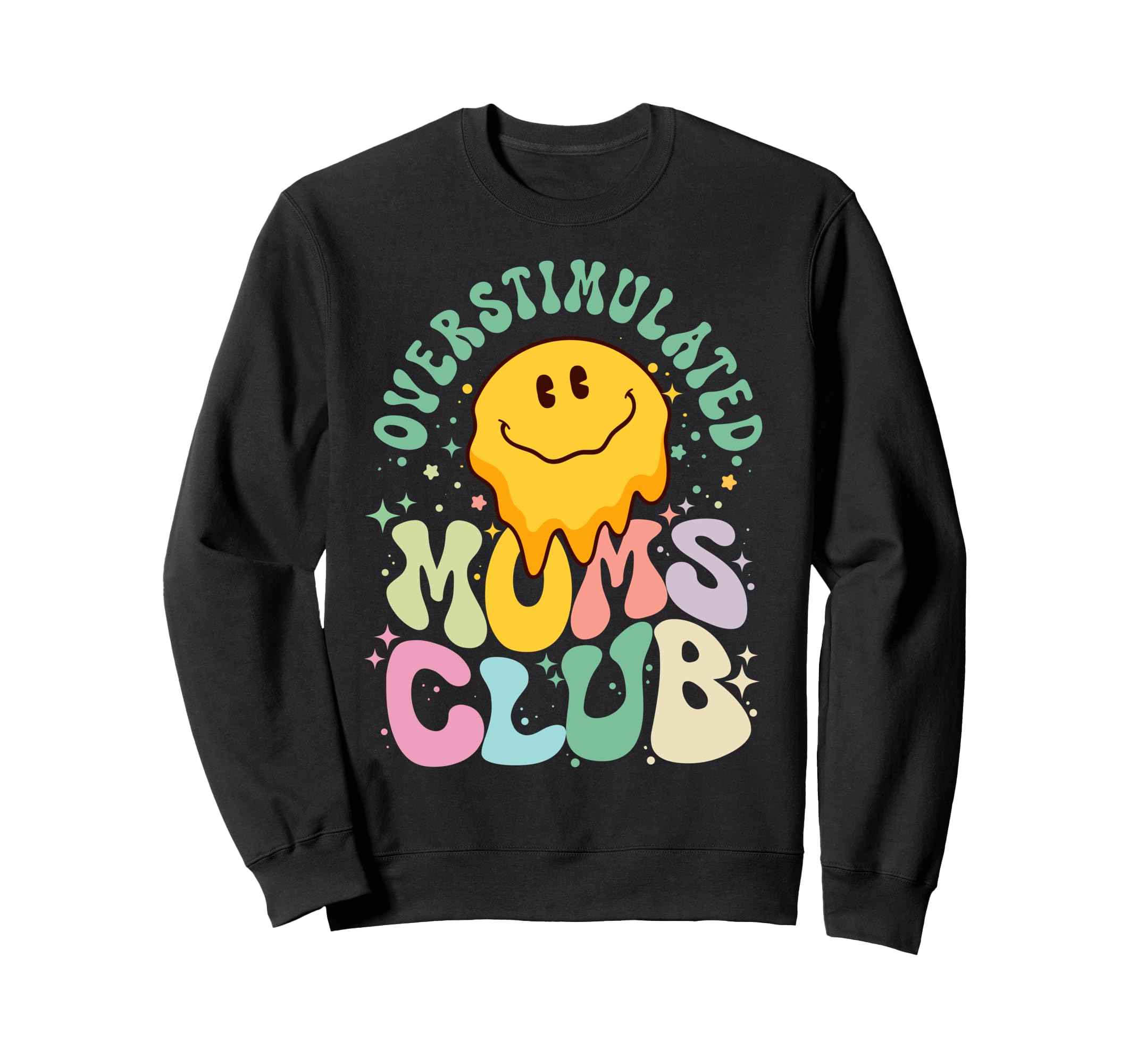 Overstimulated Moms Club Funny Sweatshirt - Minimalist Print for Adults - T-Shirt, Sweatshirt, Hoodie