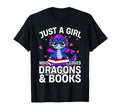 Just Who Loves Dragons And Books T-Shirt - Casual Everyday Wear Men Women - T-Shirt, Sweatshirt, Hoodie