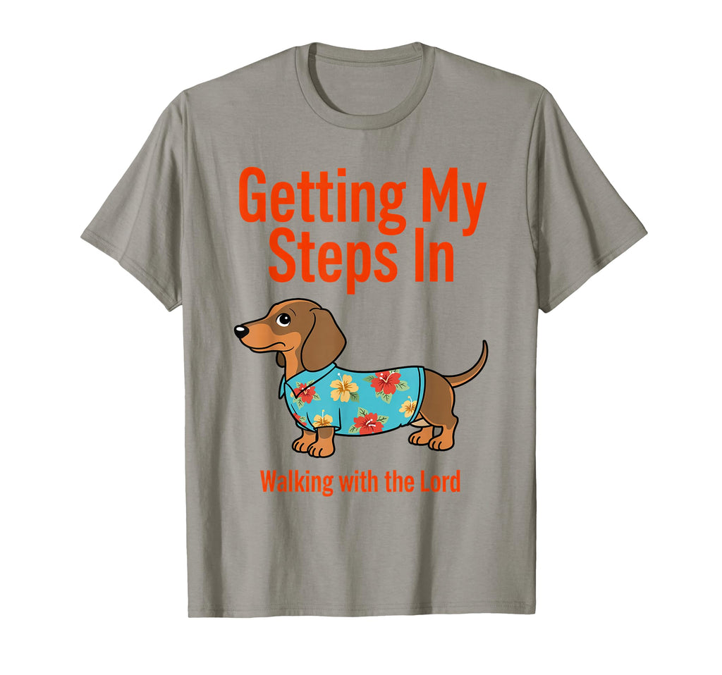 Getting My Steps Walking Lord Dachshund T-Shirt - Fun Novelty Design Unisex - T-Shirt, Sweatshirt, Hoodie