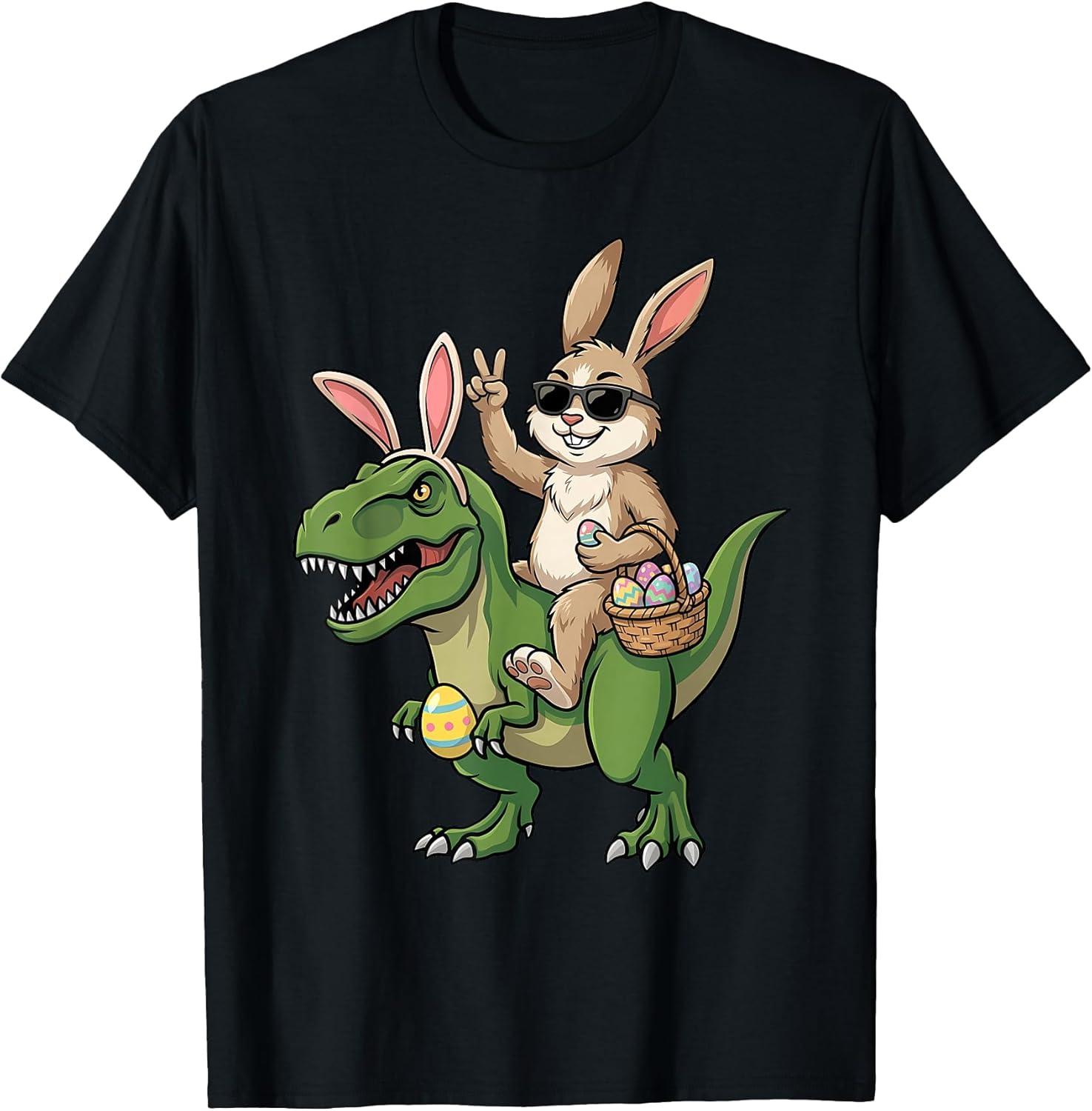 Easter Day Bunny Trex Graphic Unisex T-shirt, Sweatshirt, Hoodie, Long Sleeve Tee - T-Shirt, Sweatshirt, Hoodie