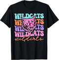 Wildcats Mascot Back to School Spirit Sport Men Women Groovy T-Shirt Unisex T-shirt, Sweatshirt, Hoodie, Long Sleeve Tee - T-Shirt, Sweatshirt, Hoodie