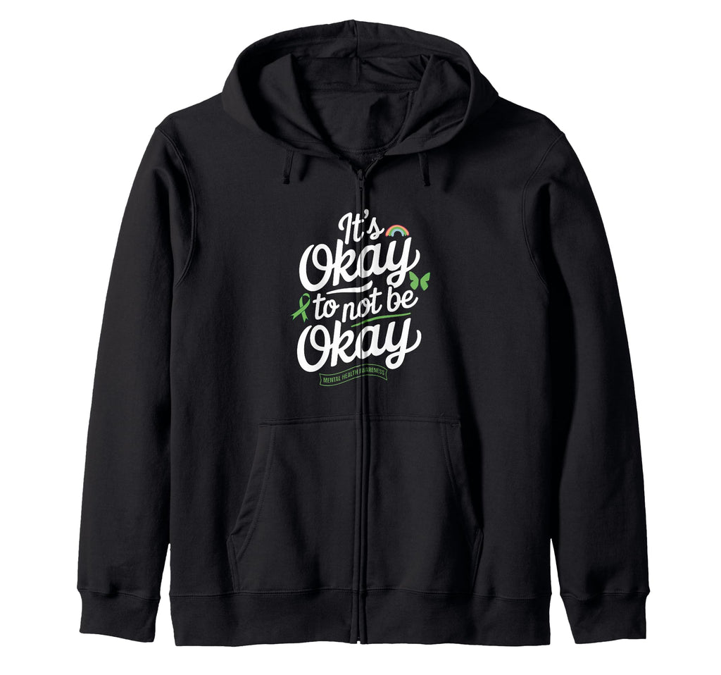 Mental Health Awareness Month Green Hoodie - Minimalist Print Men Women - T-Shirt, Sweatshirt, Hoodie
