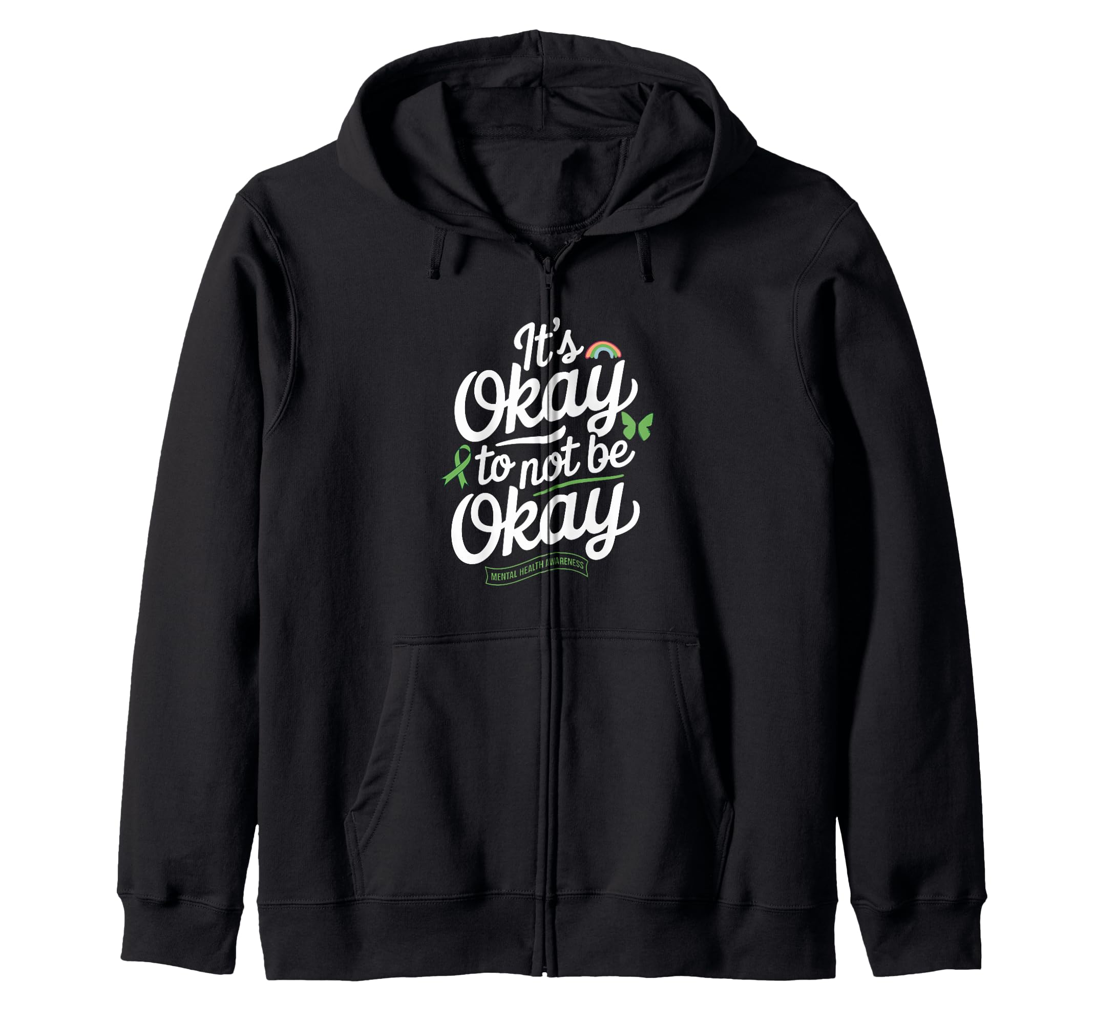 Mental Health Awareness Month Green Hoodie - Minimalist Print Men Women - T-Shirt, Sweatshirt, Hoodie