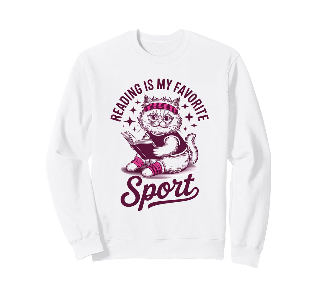 Reading Is My Favorite Sport 80S Sweatshirt - Novelty Apparel Men Women - T-Shirt, Sweatshirt, Hoodie