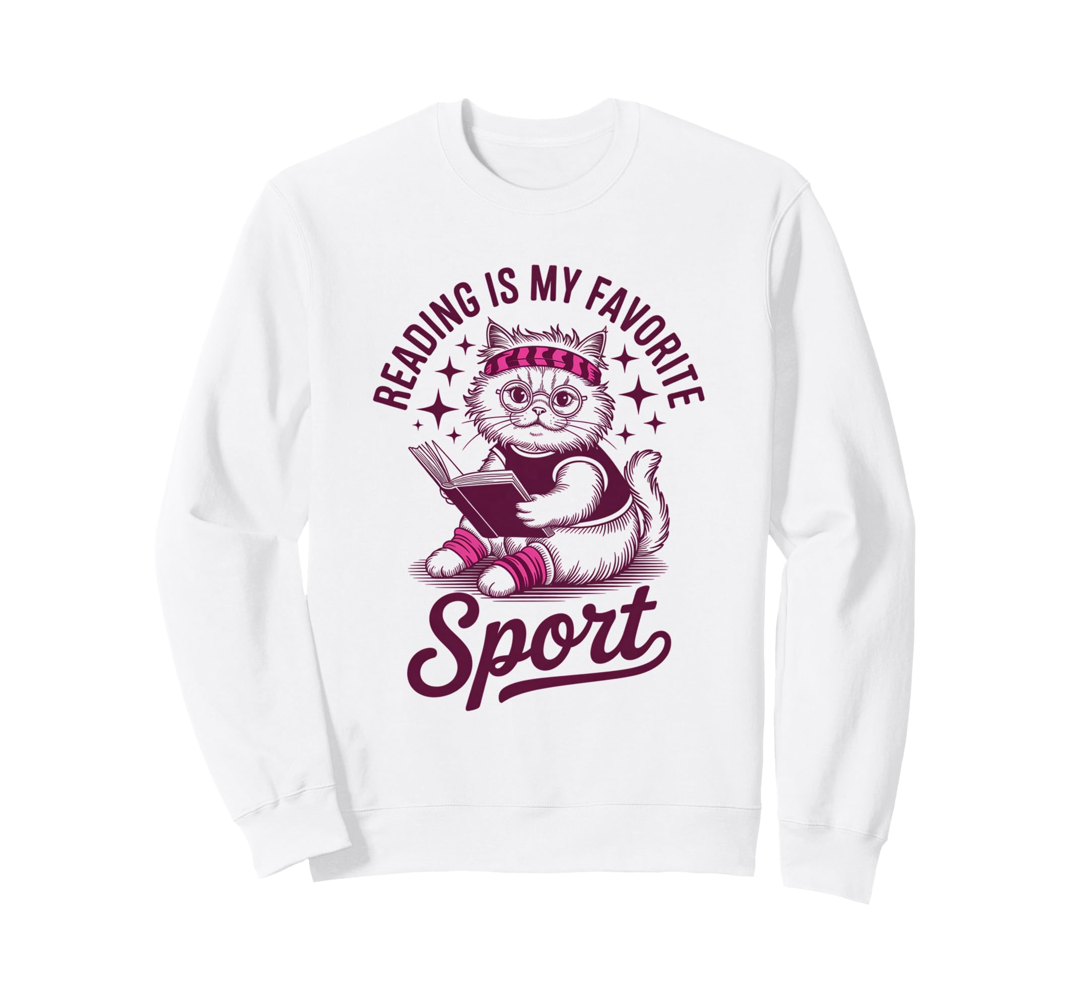 Reading Is My Favorite Sport 80S Sweatshirt - Novelty Apparel Men Women - T-Shirt, Sweatshirt, Hoodie