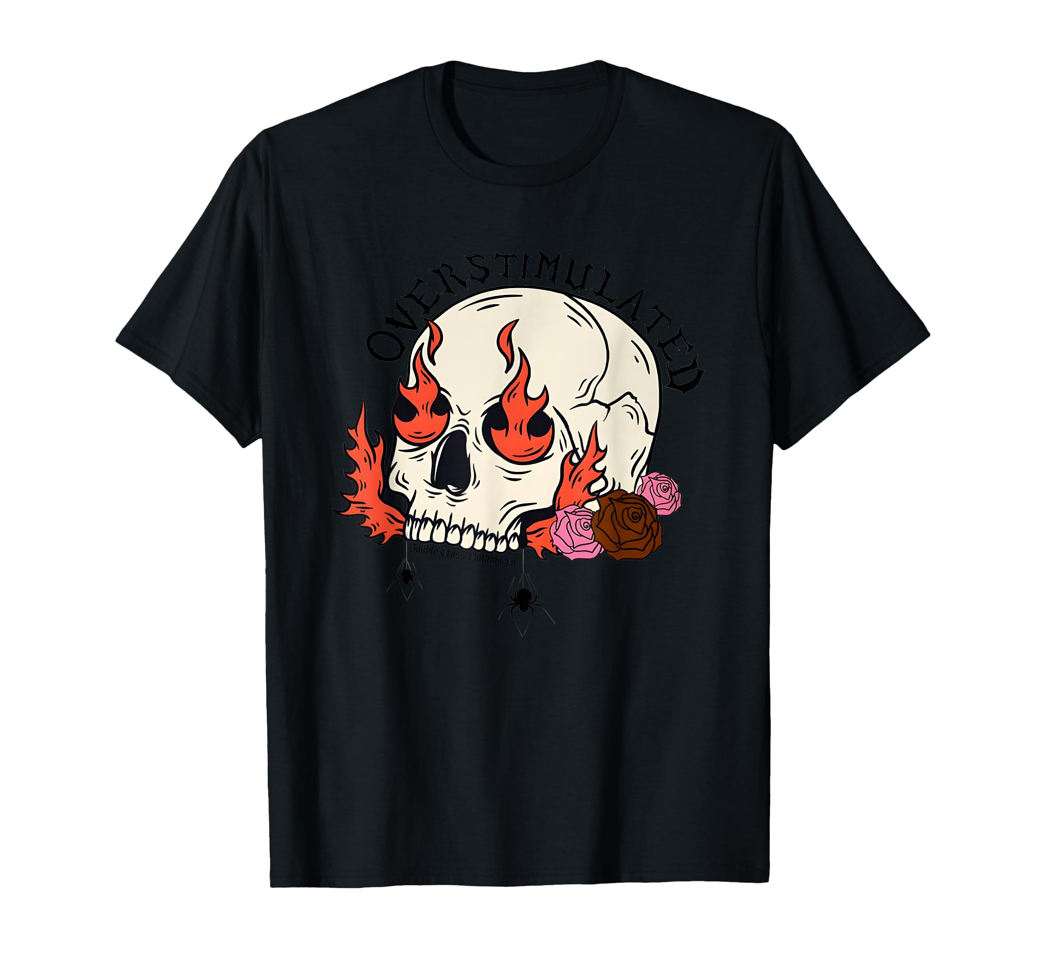 Overstimulated Halloween Skull T-Shirt - Trendy Graphic for Adults - T-Shirt, Sweatshirt, Hoodie