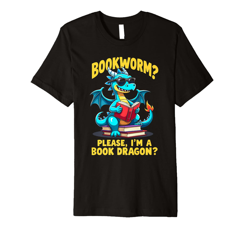 Bookworm Please Im Book Dragon T-Shirt - Minimalist Print for Adults - T-Shirt, Sweatshirt, Hoodie