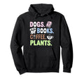 Funny Dogs Books Coffee Plant Lover Hoodie - Aesthetic Graphic Men Women - T-Shirt, Sweatshirt, Hoodie