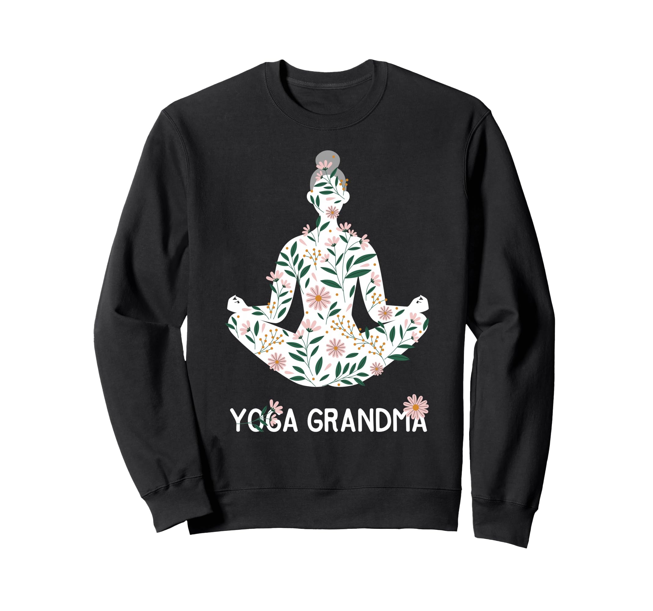 Yoga Grandma Meditation Mandala Sweatshirt - Custom Art Print for Adults - T-Shirt, Sweatshirt, Hoodie