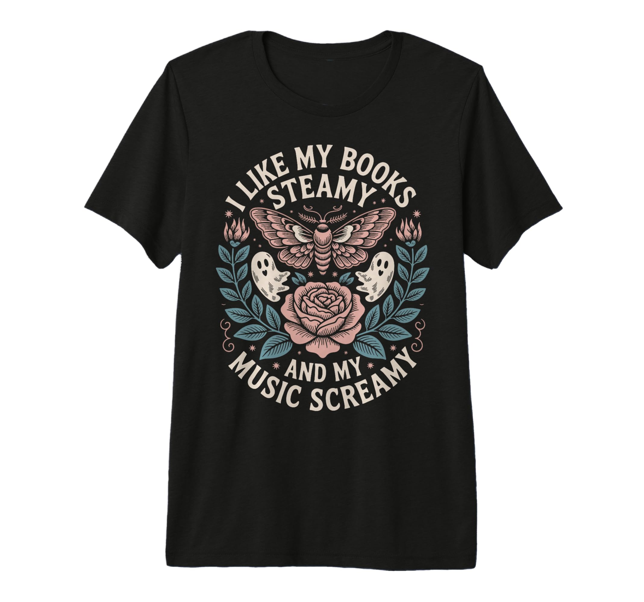 I Like My Books Steamy And My Music T-Shirt - Custom Art Print Unisex - T-Shirt, Sweatshirt, Hoodie