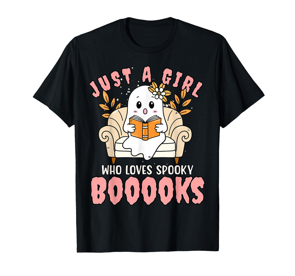 Just Who Loves Spooky Books Halloween T-Shirt - Unique Graphic Unisex - T-Shirt, Sweatshirt, Hoodie
