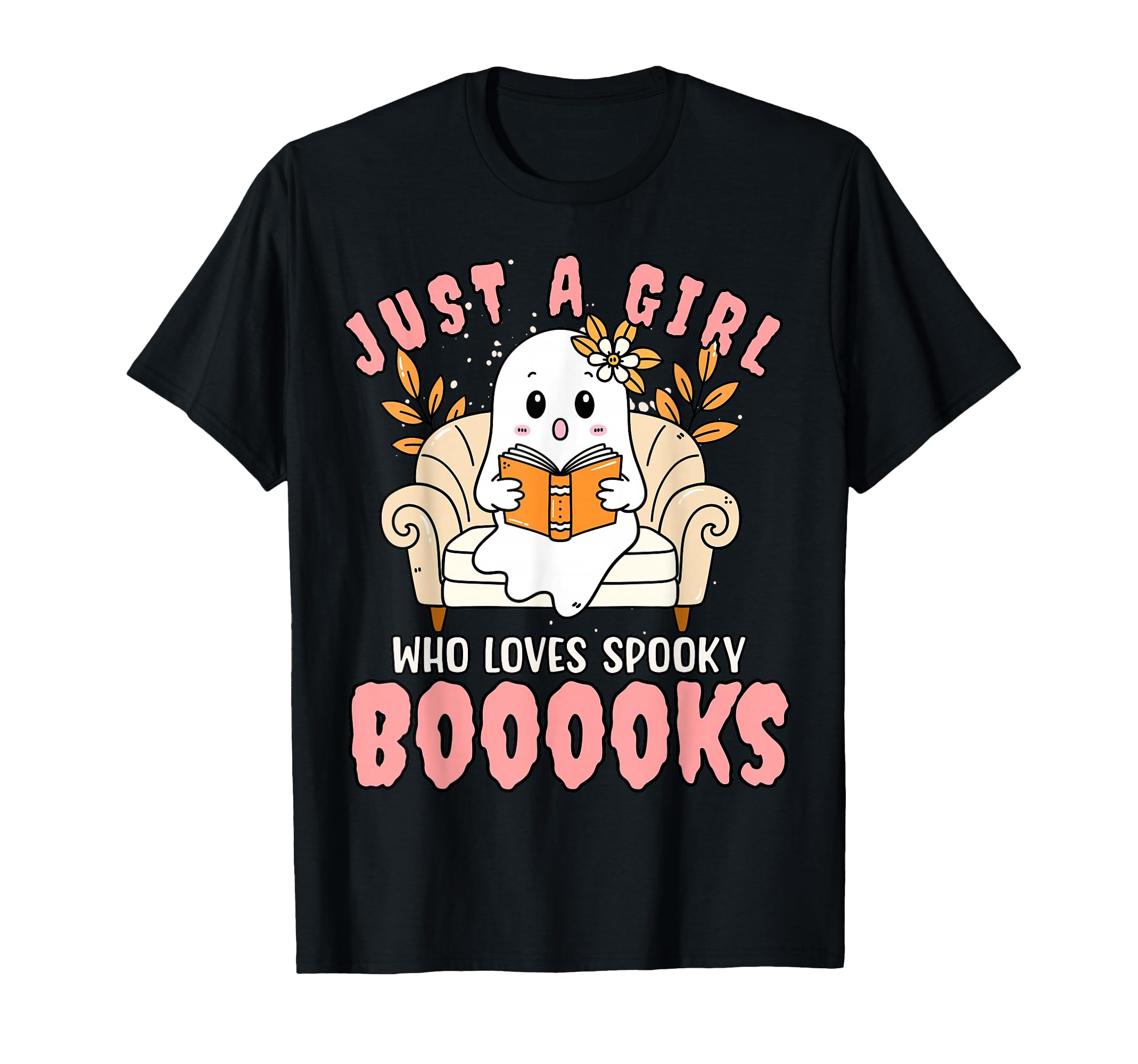 Just Who Loves Spooky Books Halloween T-Shirt - Unique Graphic Unisex - T-Shirt, Sweatshirt, Hoodie
