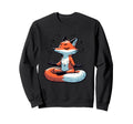 Meditation Fox Yoga Pose Sweatshirt - Fun Novelty Design for Adults - T-Shirt, Sweatshirt, Hoodie