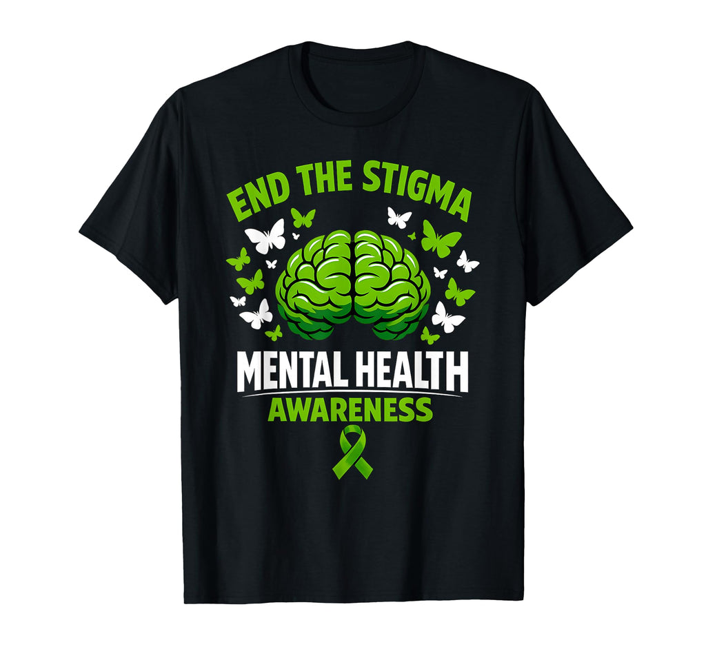 End Stigma Mental Health Matters T-Shirt - Aesthetic Graphic for Adults - T-Shirt, Sweatshirt, Hoodie