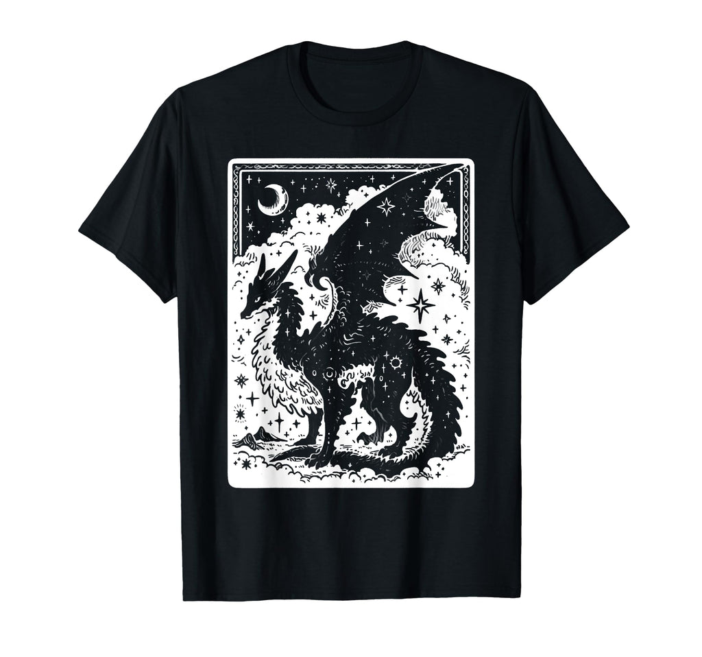 Dark Academia Fantasy Dragon Book T-Shirt - Custom Art Print Men Women - T-Shirt, Sweatshirt, Hoodie