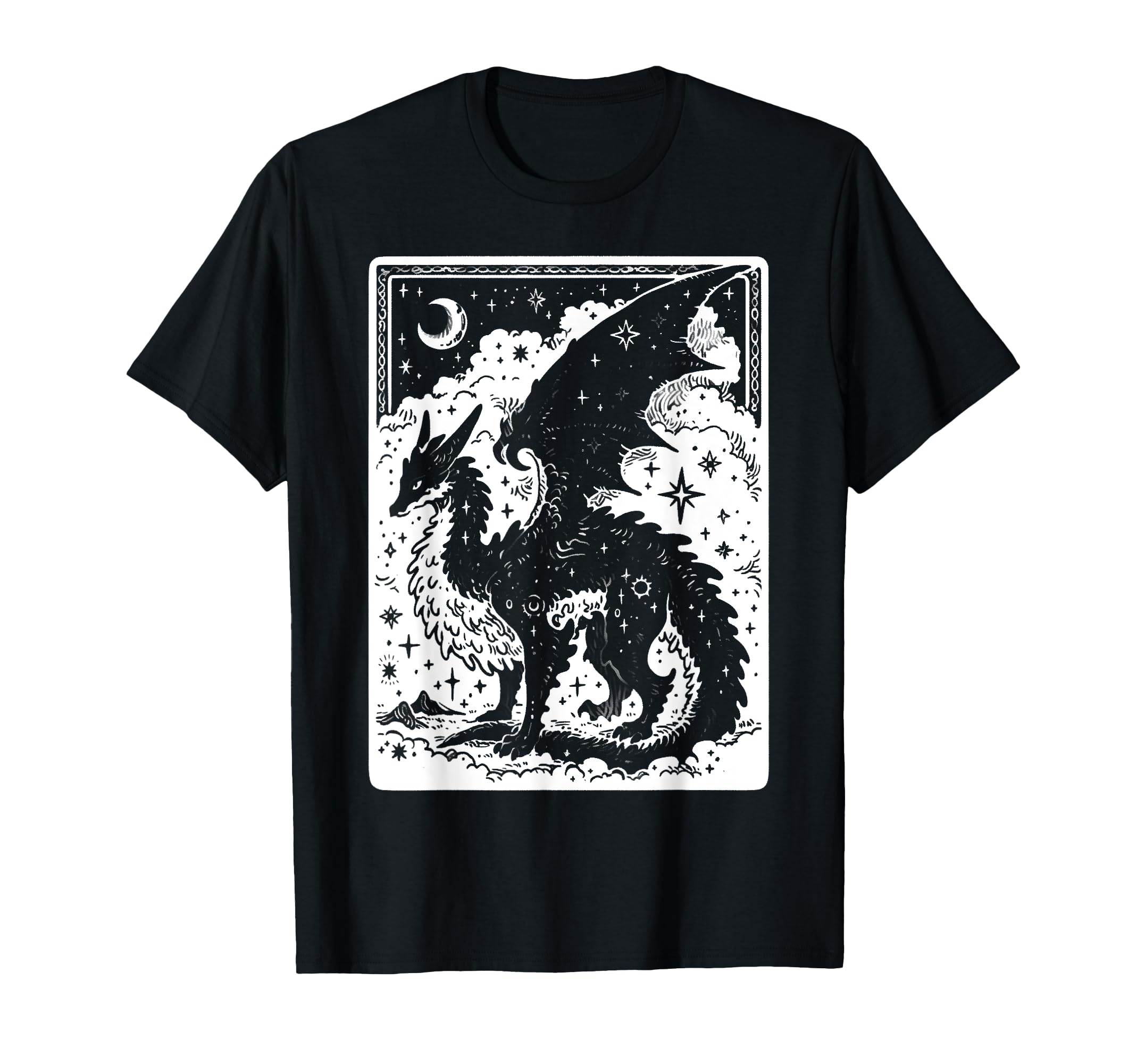 Dark Academia Fantasy Dragon Book T-Shirt - Custom Art Print Men Women - T-Shirt, Sweatshirt, Hoodie