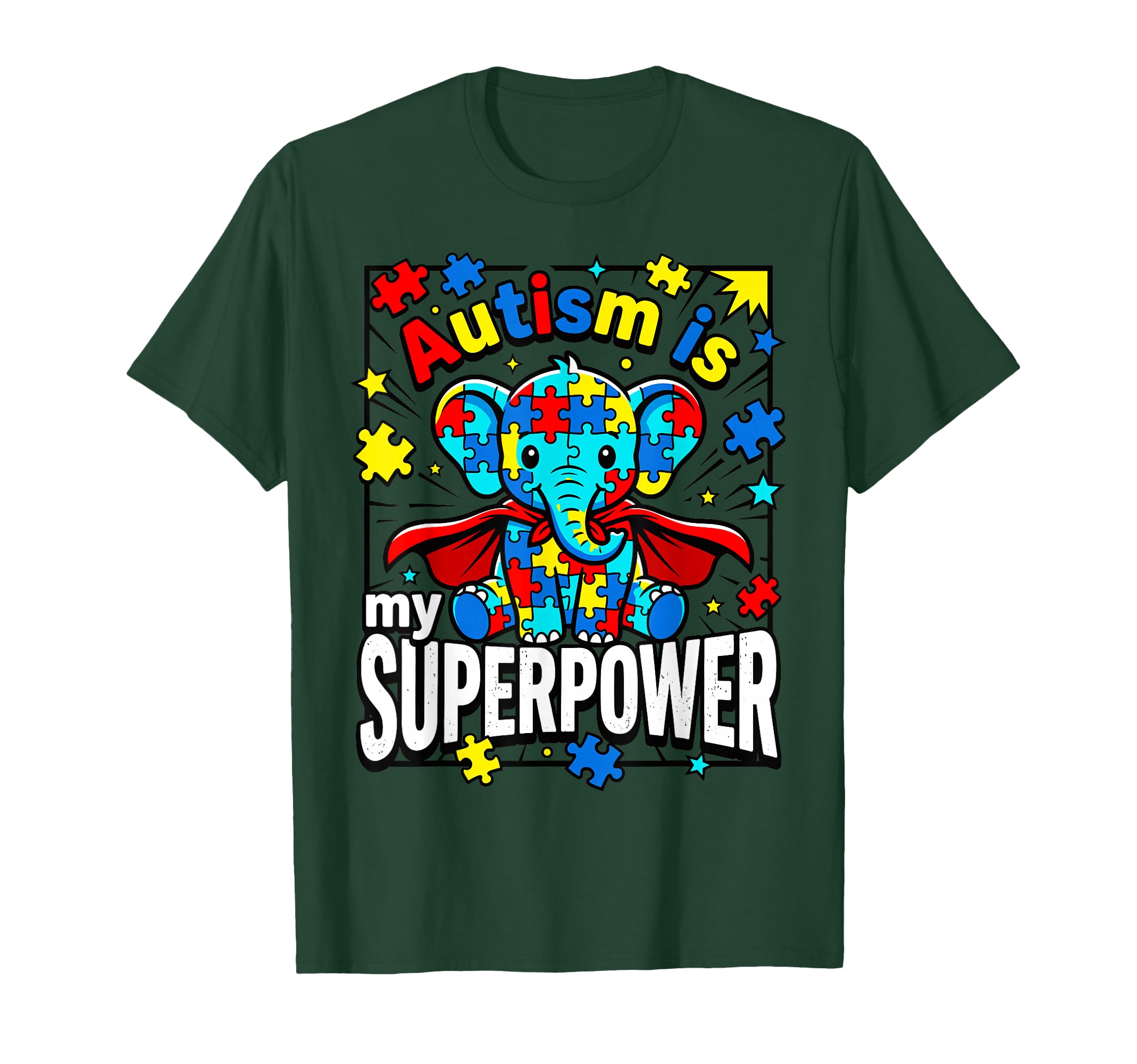 Autism Is My Superpower T-Shirt - Novelty Apparel for Adults - T-Shirt, Sweatshirt, Hoodie