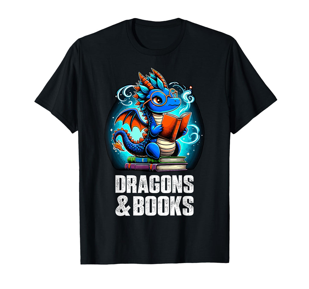 Book Dragons And Books Reading Lover T-Shirt - Aesthetic Graphic Unisex - T-Shirt, Sweatshirt, Hoodie