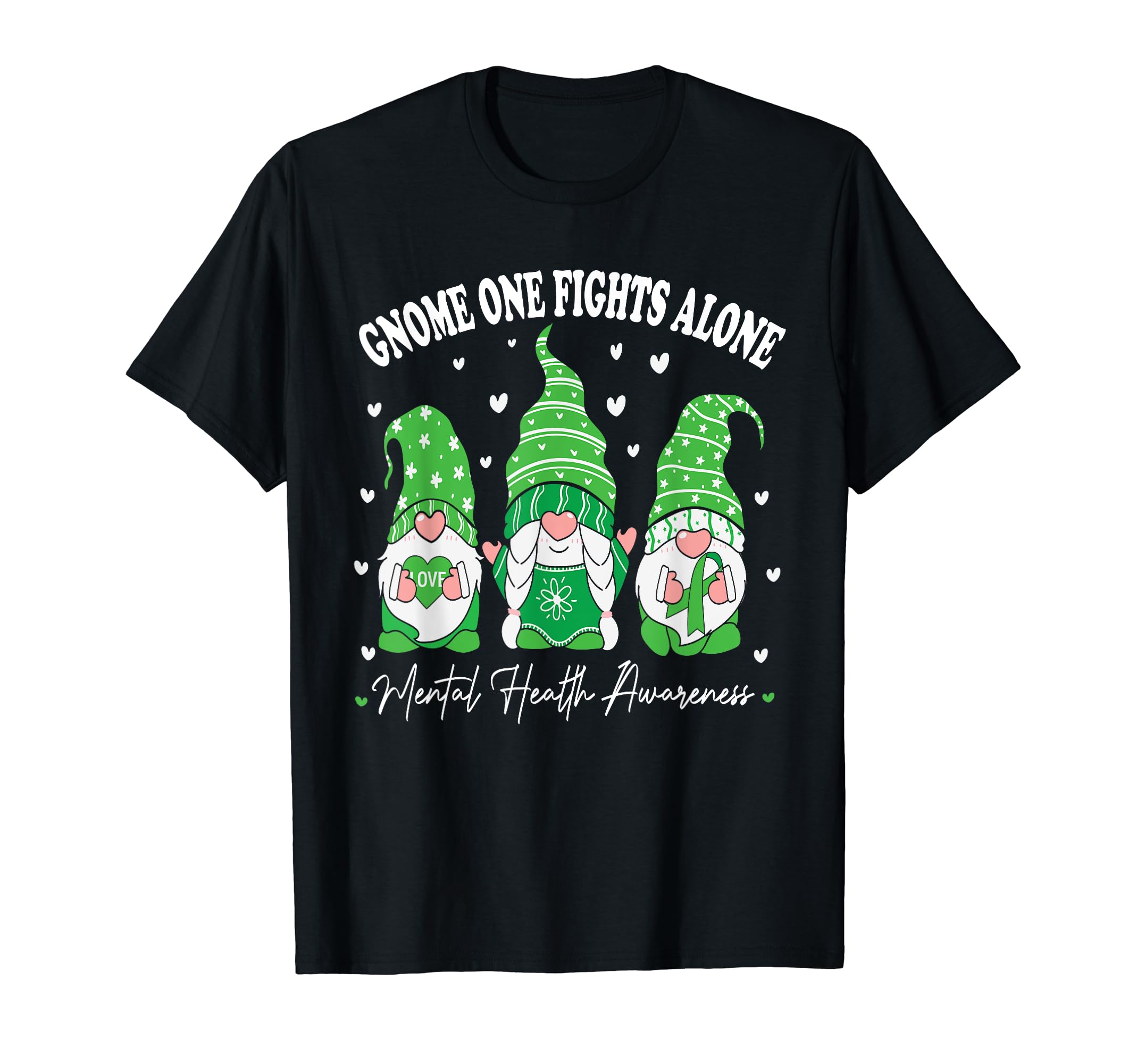 Green Ribbon Gnome One Fights T-Shirt - Casual Everyday Wear for Adults - T-Shirt, Sweatshirt, Hoodie