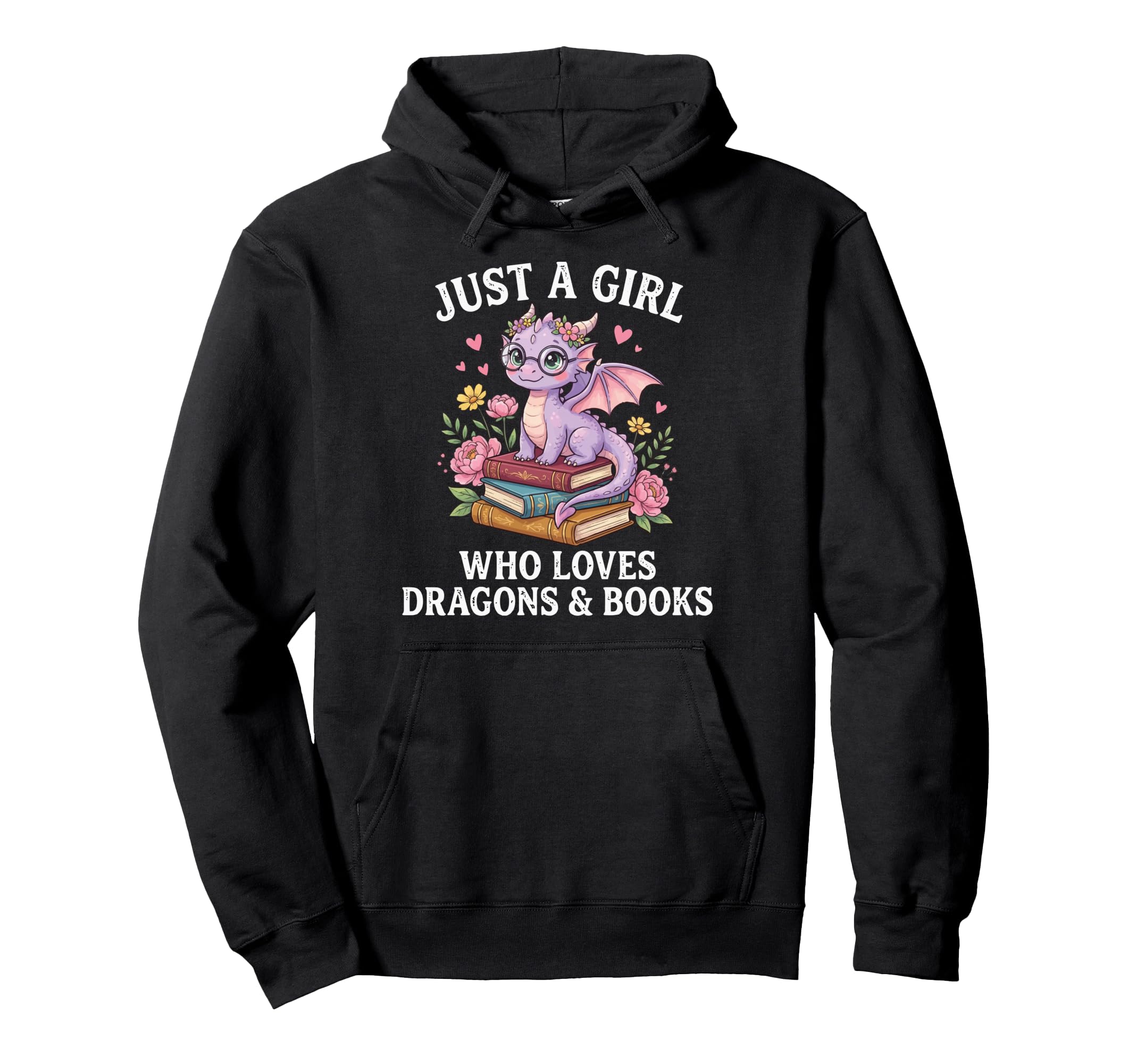 Just Who Loves Dragons And Books Hoodie - Trendy Graphic Men Women - T-Shirt, Sweatshirt, Hoodie
