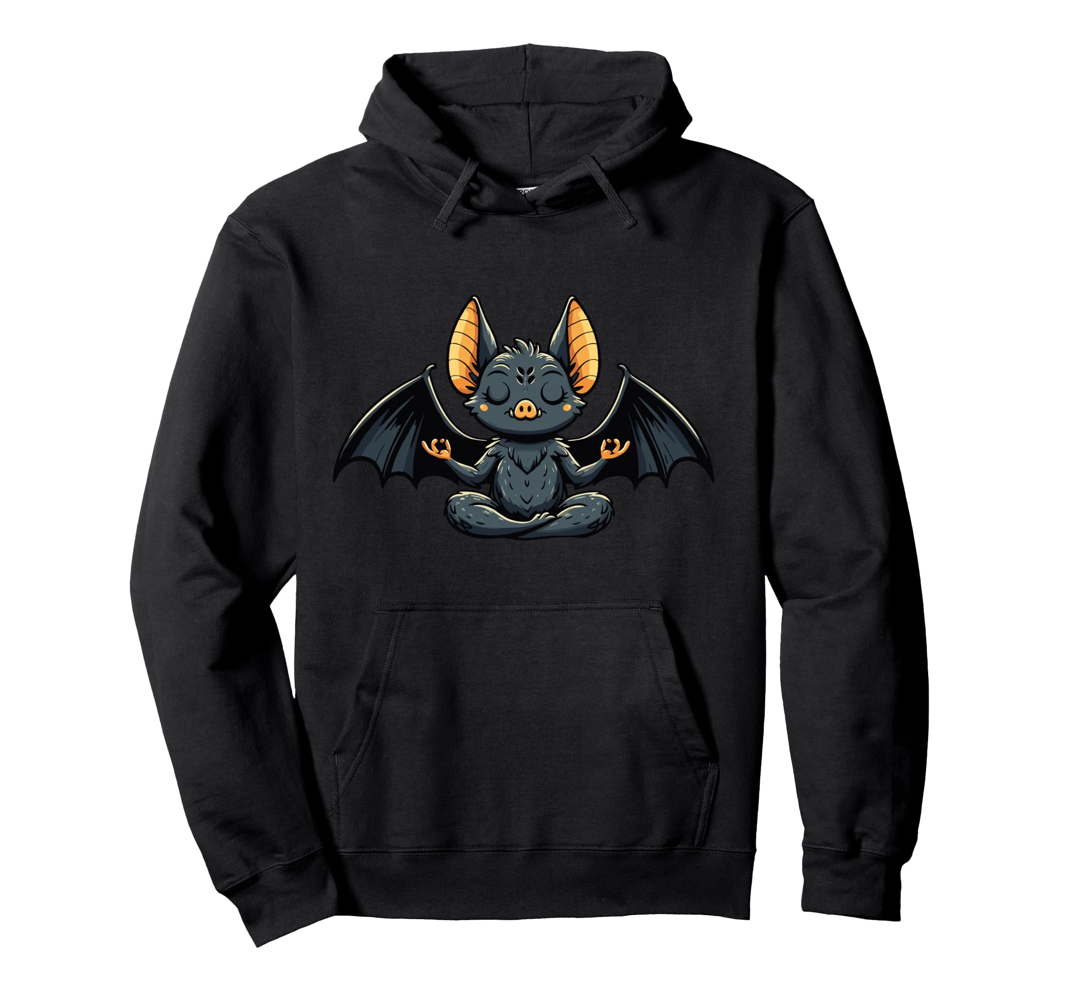 Meditation Bat Yoga Pose Relaxing Hoodie - Novelty Apparel for Adults - T-Shirt, Sweatshirt, Hoodie