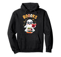 Funny Nerd Ghost Book Lover Halloween Hoodie - Minimalist Print Unisex - T-Shirt, Sweatshirt, Hoodie