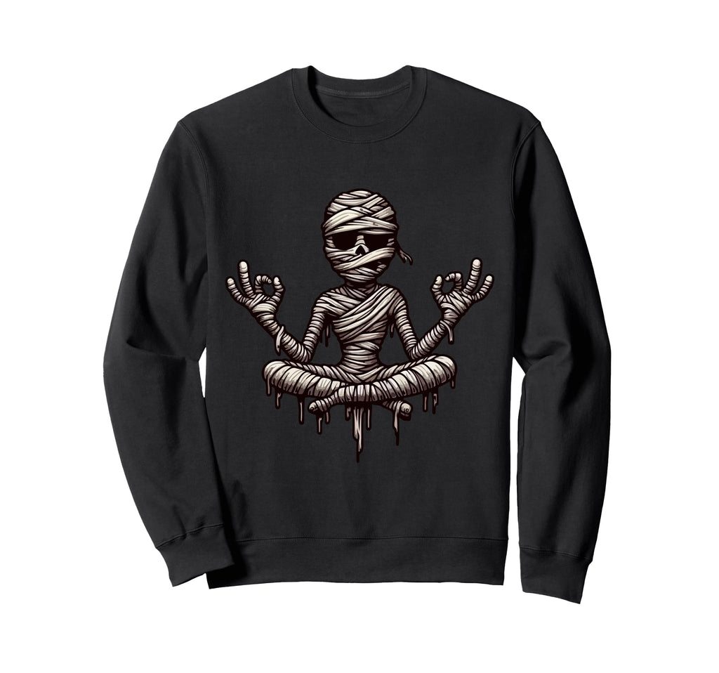 Meditation Mummy Yoga Pose Sweatshirt - Novelty Apparel for Adults - T-Shirt, Sweatshirt, Hoodie