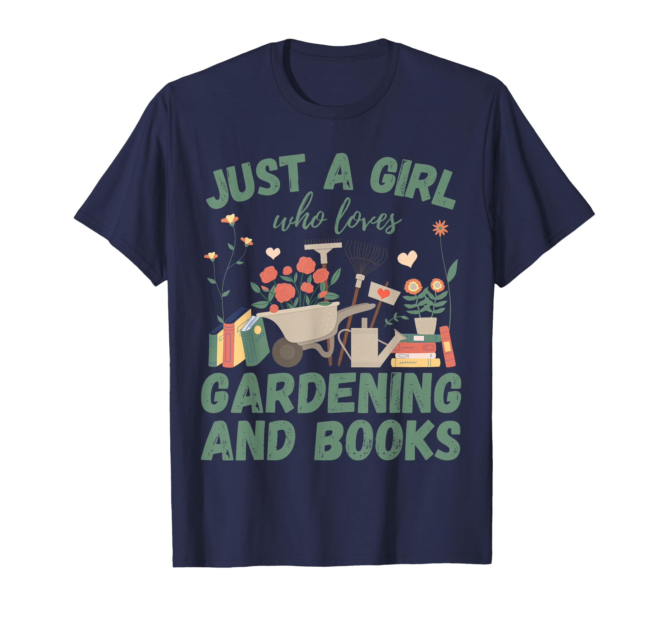 Just Who Loves Gardening Books Reading T-Shirt - Graphic Print Unisex - T-Shirt, Sweatshirt, Hoodie