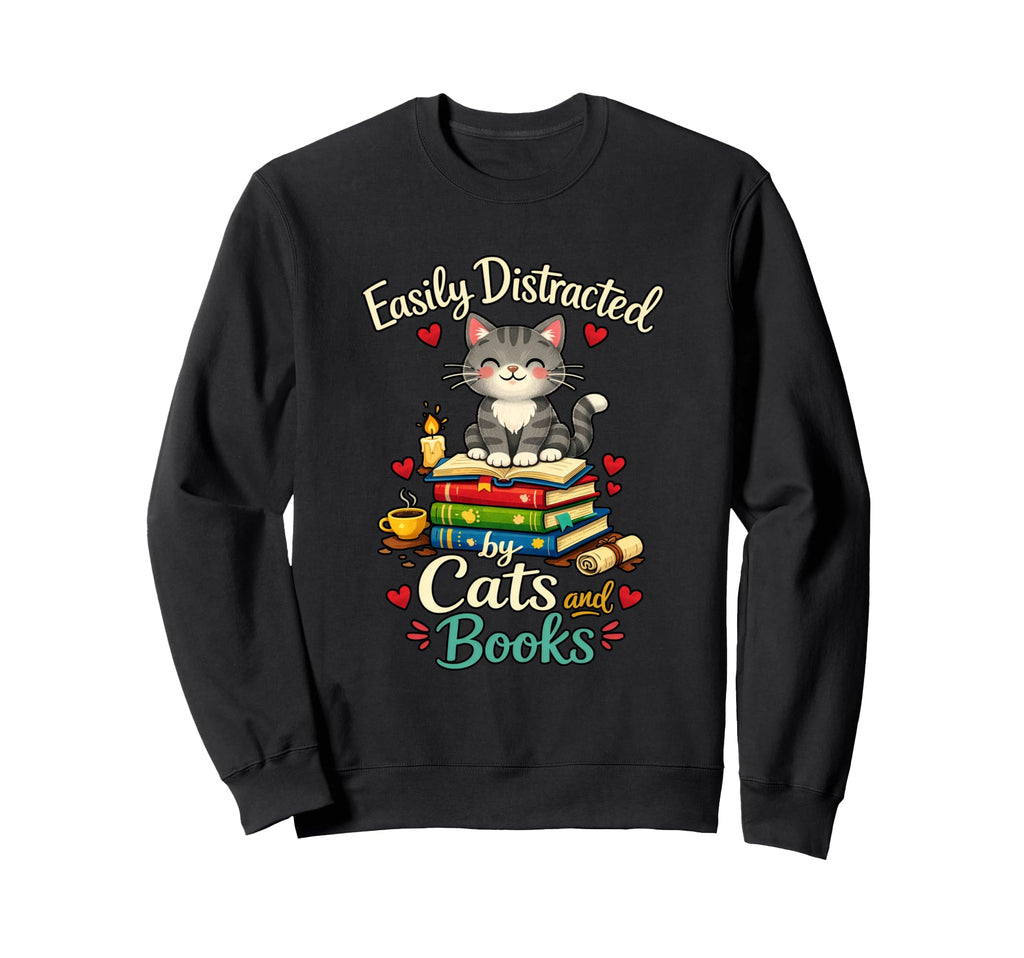 Adorable Bookworm Easily Sweatshirt - Custom Art Print for Adults - T-Shirt, Sweatshirt, Hoodie