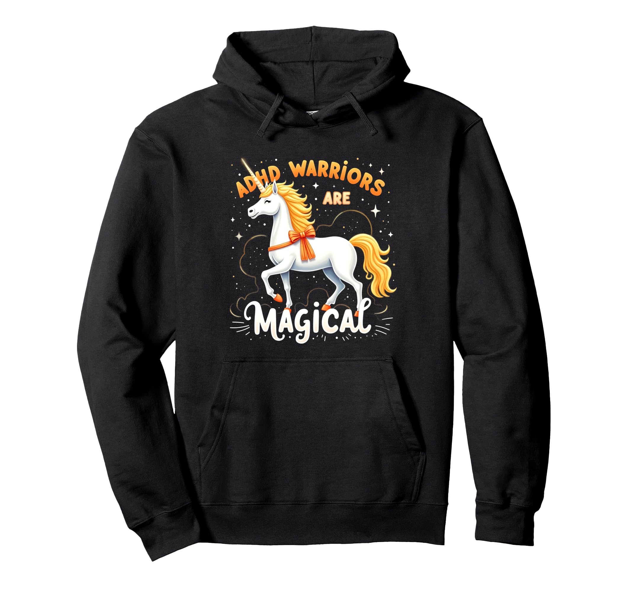 Adhd Warrior Neurodivergent Pride Magical Hoodie - Graphic Print Unisex - T-Shirt, Sweatshirt, Hoodie