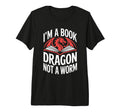 Funny Book Dragon Not Bookworm T-Shirt - Minimalist Print for Adults - T-Shirt, Sweatshirt, Hoodie