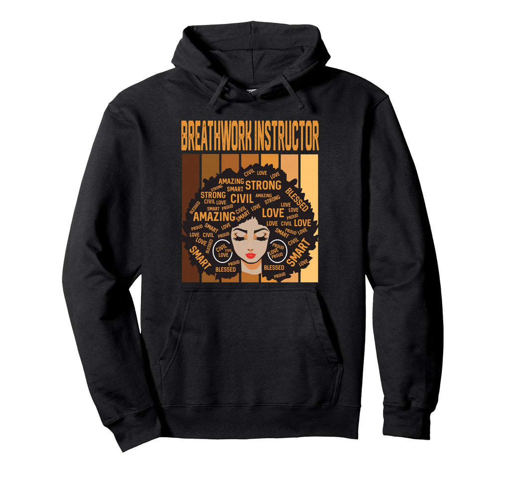 Breathwork Instructor Powerful Black Hoodie - Minimalist Print for Adults - T-Shirt, Sweatshirt, Hoodie
