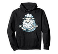 Meditation Sheep Yoga Pose Relaxing Hoodie - Minimalist Print for Adults - T-Shirt, Sweatshirt, Hoodie